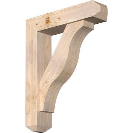 Ekena Millwork Funston Craftsman Smooth Bracket w/ Offset Brace, Douglas Fir, 7 1/2"W x 32"D x 40"H BKT0806X32X40FST04SDF